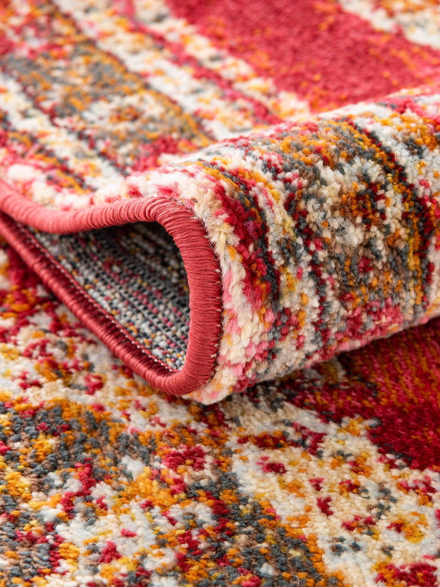 Red 4' 3 x 6' 1 Baracoa Rectangle Area Rug 100% Polypropylene Distressed Vintage Living Dining Room Office Traditional Carpet for Sale at Rug Engine