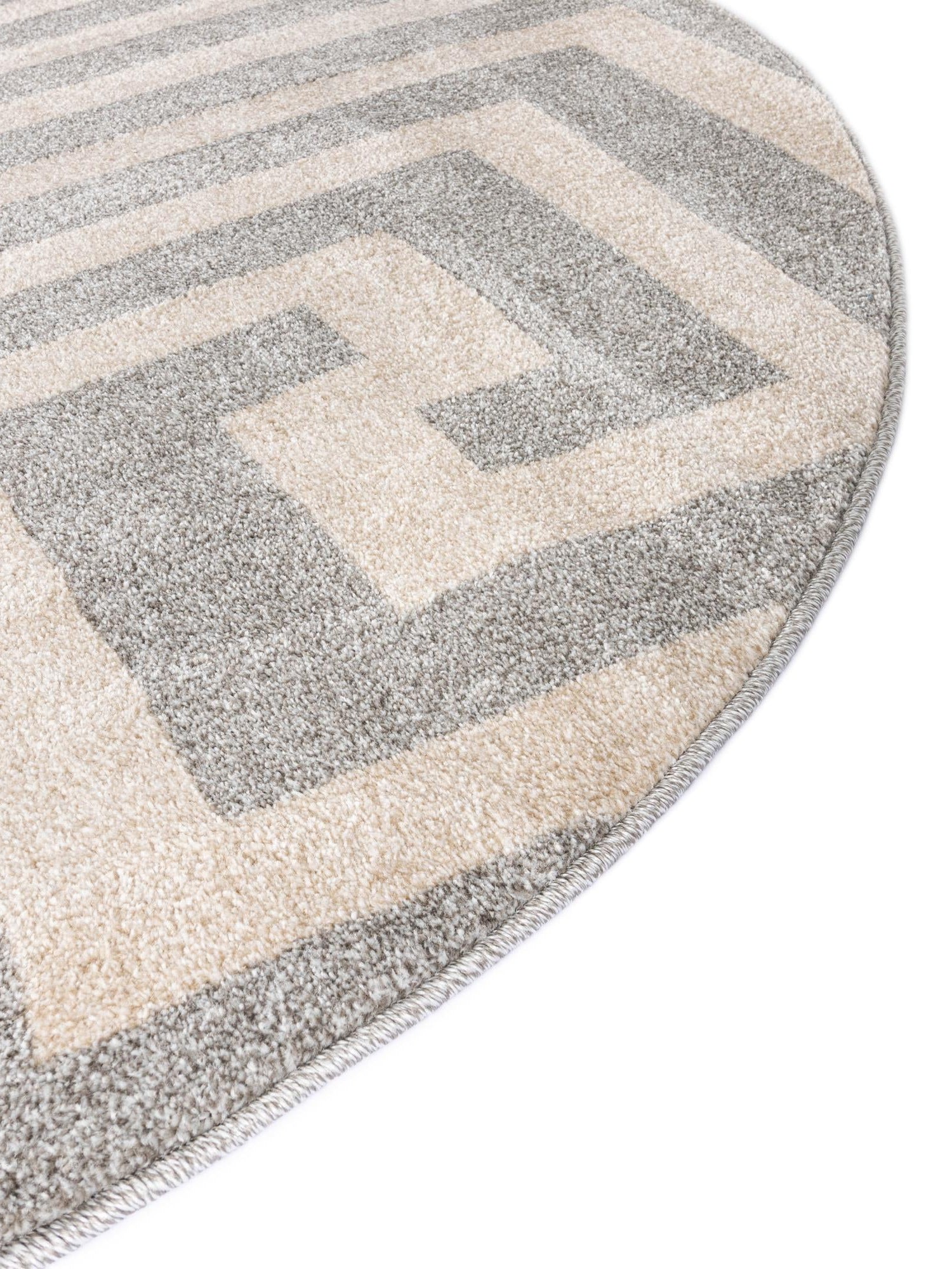 Gray 7' 10 x 7' 10 Athens Round Area Rug 100% Polypropylene With Cotton Backing Easy Clean Indoor Living Dining Room Bedroom Office Carpet for Sale at Rug Engine