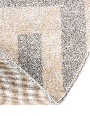 Gray 6' 1 x 6' 1 Athens Round Area Rug 100% Polypropylene With Cotton Backing Easy Clean Indoor Living Dining Room Bedroom Office Carpet for Sale at Rug Engine