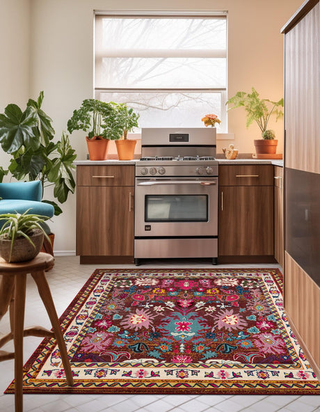 Multicolor 8' x 8' Medici Square Area Rug 100% Polypropylene Traditional Vintage Classic Carpet for Home Interior Design Decor for Sale at Rug Engine