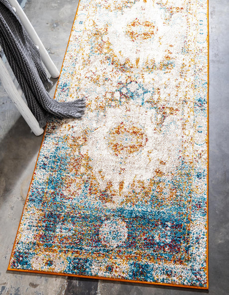 Beige 2' x 6' 1 Rosso Runner Area Rug Vintage Distressed Faded Traditional Design Carpet for Unique Home Interior Design for Sale at Rug Engine