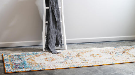 Beige 2' x 6' 1 Rosso Runner Area Rug Vintage Distressed Faded Traditional Design Carpet for Unique Home Interior Design for Sale at Rug Engine