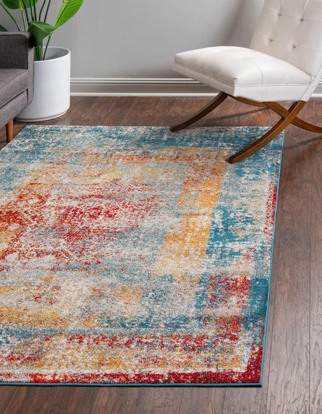 Multicolor 2' x 3' 1 Rosso Rectangle Area Rug Vintage Distressed Faded Traditional Design Carpet for Unique Home Interior Design for Sale at Rug Engine