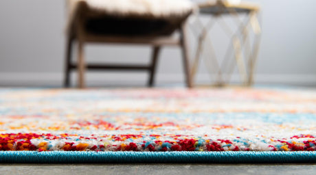 Multicolor 3' 3 x 3' 3 Rosso Round Area Rug Vintage Distressed Faded Traditional Design Carpet for Unique Home Interior Design for Sale at Rug Engine