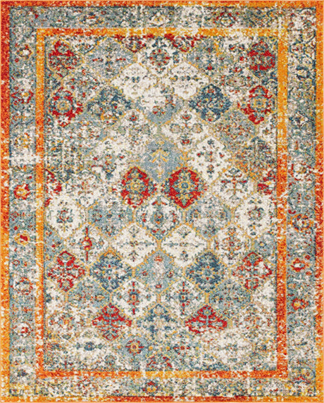 Beige 8' x 10' Rosso Rectangle Area Rug Vintage Distressed Faded Traditional Design Carpet for Unique Home Interior Design for Sale at Rug Engine