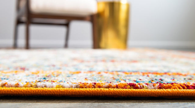 Beige 5' 1 x 8' Rosso Rectangle Area Rug Vintage Distressed Faded Traditional Design Carpet for Unique Home Interior Design for Sale at Rug Engine
