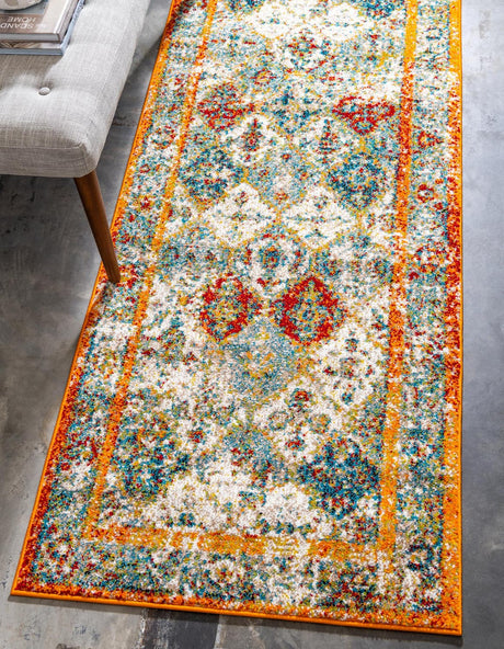 Beige 2' 7 x 10' Rosso Runner Area Rug Vintage Distressed Faded Traditional Design Carpet for Unique Home Interior Design for Sale at Rug Engine