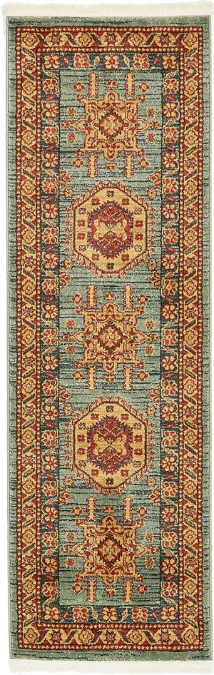 Light Blue 2' x 6' 1 Sahand Runner Area Rug Affordable Easy Clean Traditional Design Durable Carpet for Home Interior Design Living Room Dining Office for Sale at Rug Engine