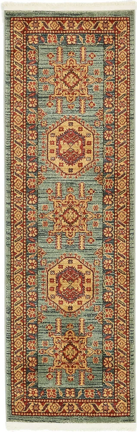 Light Blue 2' x 6' 1 Sahand Runner Area Rug Affordable Easy Clean Traditional Design Durable Carpet for Home Interior Design Living Room Dining Office for Sale at Rug Engine