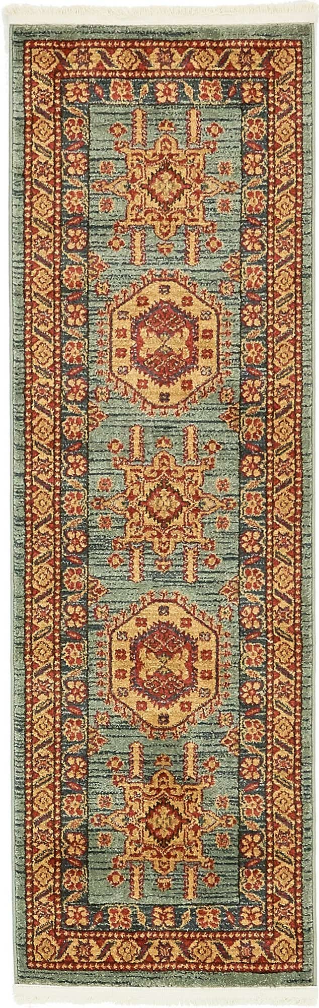 Light Blue 2' x 6' 1 Sahand Runner Area Rug Affordable Easy Clean Traditional Design Durable Carpet for Home Interior Design Living Room Dining Office for Sale at Rug Engine
