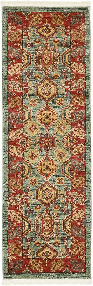 Light Blue 2' x 6' 1 Sahand Runner Area Rug Affordable Easy Clean Traditional Design Durable Carpet for Home Interior Design Living Room Dining Office for Sale at Rug Engine