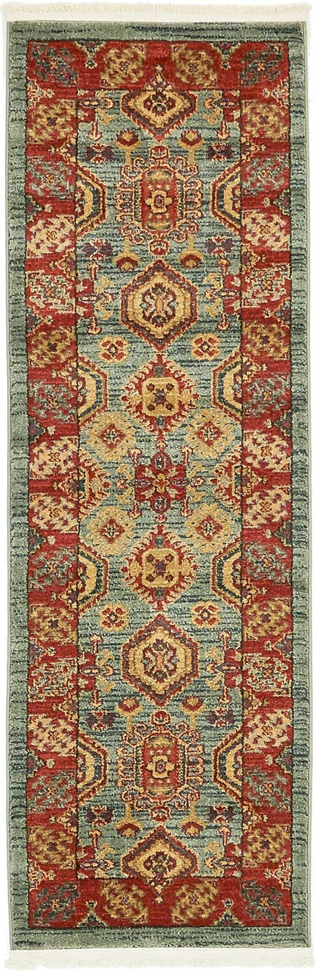 Light Blue 2' x 6' 1 Sahand Runner Area Rug Affordable Easy Clean Traditional Design Durable Carpet for Home Interior Design Living Room Dining Office for Sale at Rug Engine