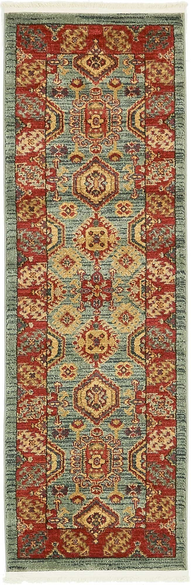 Light Blue 2' x 6' 1 Sahand Runner Area Rug Affordable Easy Clean Traditional Design Durable Carpet for Home Interior Design Living Room Dining Office for Sale at Rug Engine
