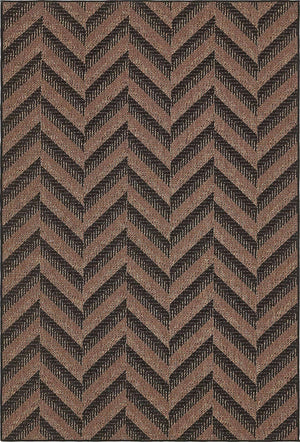 Brown 6' x 9' Outdoor Modern Rectangle Area Rug Weather Resistant for Patio, Deck, Terrace, Balcony, Porch 100% Polypropylene Modern Outside Carpet for Sale at Rug Engine