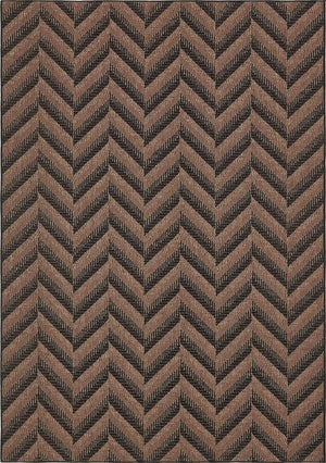 Brown 8' x 11' 4 Outdoor Modern Rectangle Area Rug Weather Resistant for Patio, Deck, Terrace, Balcony, Porch 100% Polypropylene Modern Outside Carpet for Sale at Rug Engine