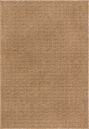 Light Brown 8' x 11' 4 Outdoor Modern Rectangle Area Rug Weather Resistant for Patio, Deck, Terrace, Balcony, Porch 100% Polypropylene Modern Outside Carpet for Sale at Rug Engine
