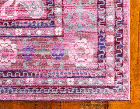 Pink 2' 7 x 10' Austin Runner Area Rug 100% Polyester Durable Cotton Backing Living Dining Room Bedroom Office Vintage Decor Carpet for Sale at Rug Engine