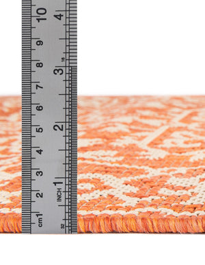 Terracotta 2' x 8' Outdoor Botanical Runner Area Rug Weather Resistant for Patio, Deck, Terrace, Balcony, Porch Polypropylene Garden Floral Tropical Carpet for Sale at Rug Engine