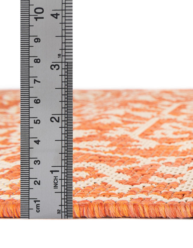 Terracotta 2' x 8' Outdoor Botanical Runner Area Rug Weather Resistant for Patio, Deck, Terrace, Balcony, Porch Polypropylene Garden Floral Tropical Carpet for Sale at Rug Engine