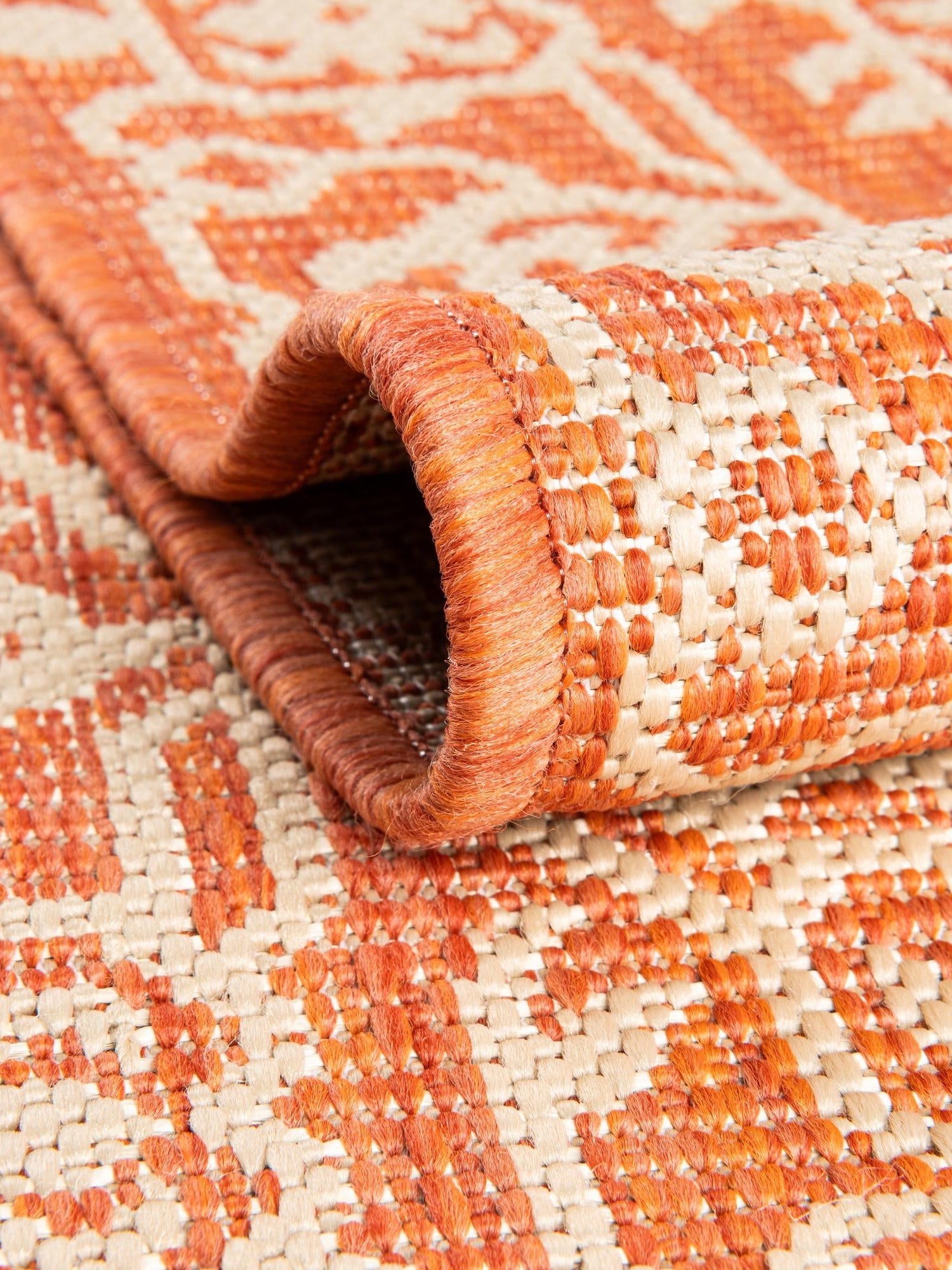 Terracotta 2' x 8' Outdoor Botanical Runner Area Rug Weather Resistant for Patio, Deck, Terrace, Balcony, Porch Polypropylene Garden Floral Tropical Carpet for Sale at Rug Engine