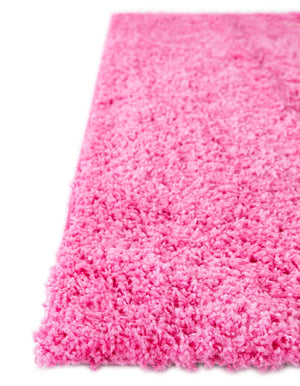 Taffy Pink 2' 6 x 13' 1 Solid Shag Runner Rug