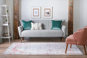 Gray 4' 1 x 6' 1 Austin Rectangle Area Rug 100% Polyester Durable Cotton Backing Living Dining Room Bedroom Office Vintage Decor Carpet for Sale at Rug Engine