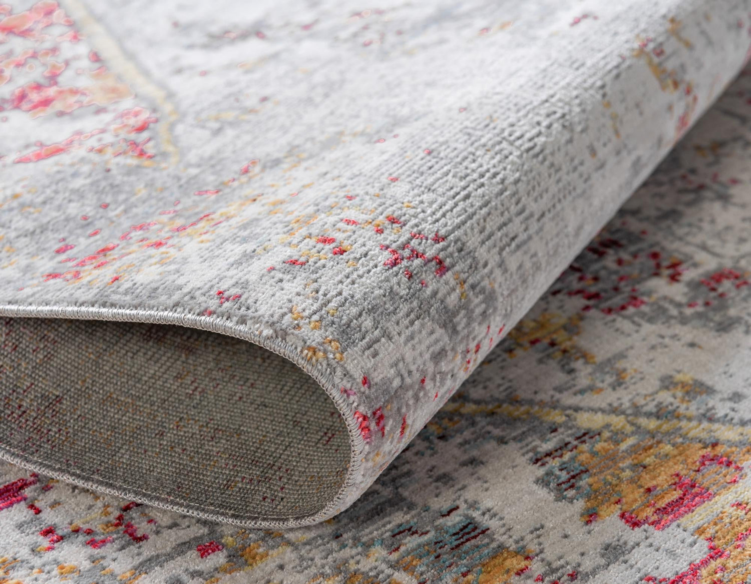 Gray 4' 1 x 6' 1 Austin Rectangle Area Rug 100% Polyester Durable Cotton Backing Living Dining Room Bedroom Office Vintage Decor Carpet for Sale at Rug Engine