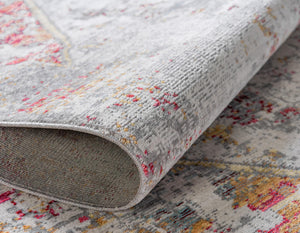 Gray 4' 1 x 6' 1 Austin Rectangle Area Rug 100% Polyester Durable Cotton Backing Living Dining Room Bedroom Office Vintage Decor Carpet for Sale at Rug Engine
