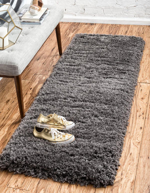 Slate 2' x 6' 1 Marilyn Monroe Opulence Shag Runner Area Rug Thick Soft Touch Fluffy & Plush Shaggy Pile