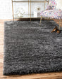 Slate 8' x 10' Marilyn Monroe Opulence Shag Rectangle Area Rug Thick Soft Touch Fluffy & Plush Shaggy Pile