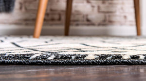Beige 3' 3 x 3' 3 Fez Round Area Rug Geometric 100% Polypropylene Easy Clean Stain Resistant Carpet for Living, Dining, Office, Dorms for Sale at Rug Engine