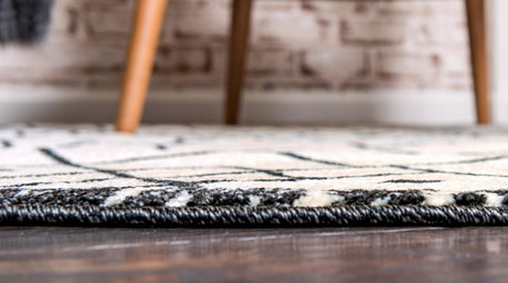 Beige 3' 3 x 3' 3 Fez Round Area Rug Geometric 100% Polypropylene Easy Clean Stain Resistant Carpet for Living, Dining, Office, Dorms for Sale at Rug Engine