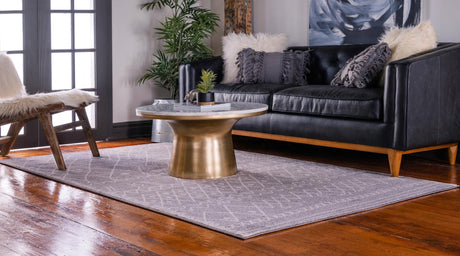 Gray 2' x 3' 1 Fez Rectangle Area Rug Geometric 100% Polypropylene Easy Clean Stain Resistant Carpet for Living, Dining, Office, Dorms for Sale at Rug Engine