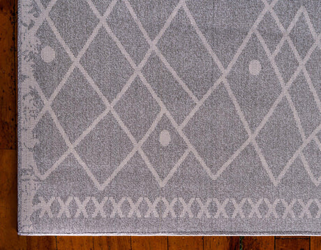 Gray 2' x 3' 1 Fez Rectangle Area Rug Geometric 100% Polypropylene Easy Clean Stain Resistant Carpet for Living, Dining, Office, Dorms for Sale at Rug Engine