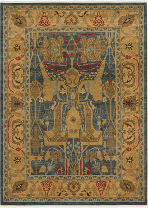 Navy Blue 8' x 11' Sahand Rectangle Area Rug Affordable Easy Clean Traditional Design Durable Carpet for Home Interior Design Living Room Dining Office for Sale at Rug Engine