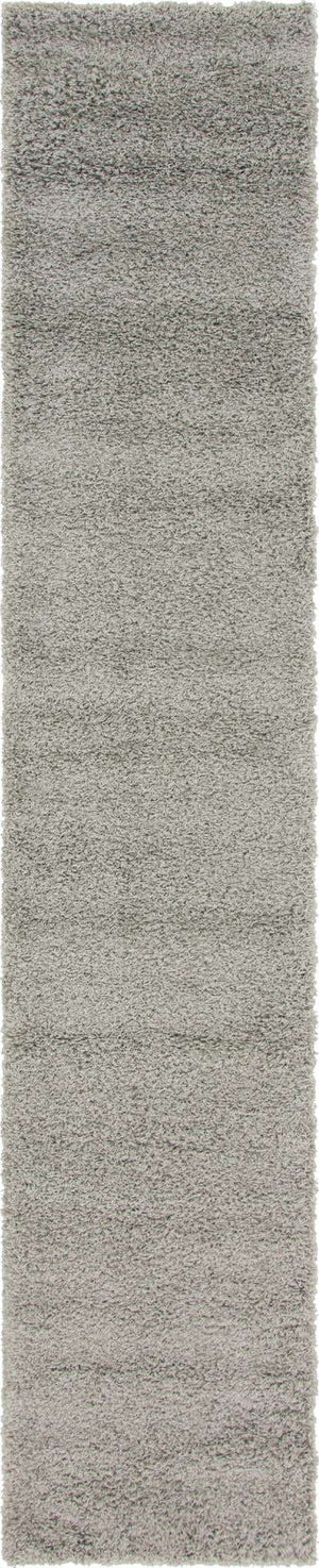 Cloud Gray 2' 7 x 13' 1 Solid Shag Runner Area Rug Thick Soft Touch Fluffy & Plush Shaggy Pile