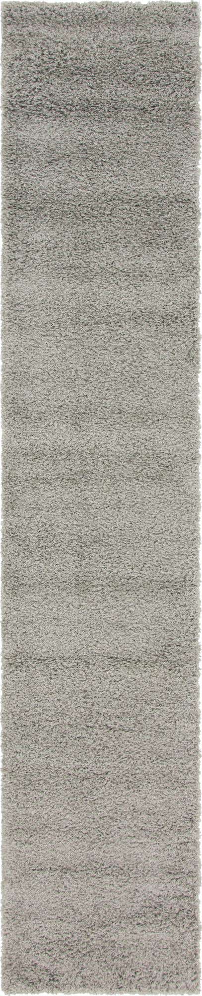Cloud Gray 2' 7 x 13' 1 Solid Shag Runner Area Rug Thick Soft Touch Fluffy & Plush Shaggy Pile