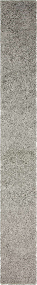 Cloud Gray 2' 7 x 19' 8 Solid Shag Runner Area Rug Thick Soft Touch Fluffy & Plush Shaggy Pile