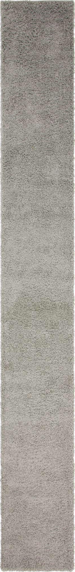 Cloud Gray 2' 7 x 19' 8 Solid Shag Runner Area Rug Thick Soft Touch Fluffy & Plush Shaggy Pile