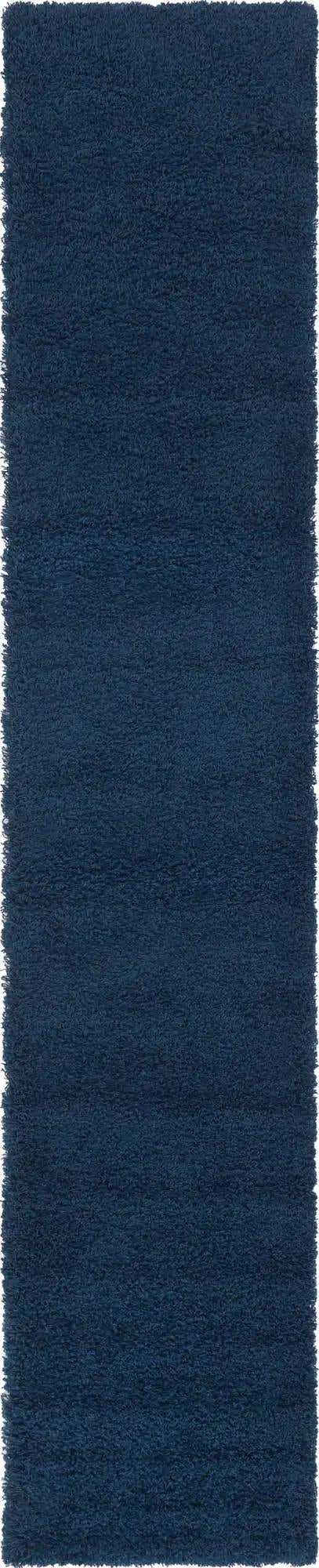 Sapphire Blue 2' 7 x 13' 1 Solid Shag Runner Area Rug Thick Soft Touch Fluffy & Plush Shaggy Pile
