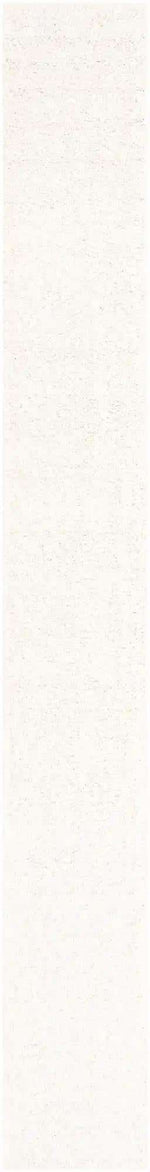 Snow White 2' 7 x 19' 8 Solid Shag Runner Area Rug Thick Soft Touch Fluffy & Plush Shaggy Pile
