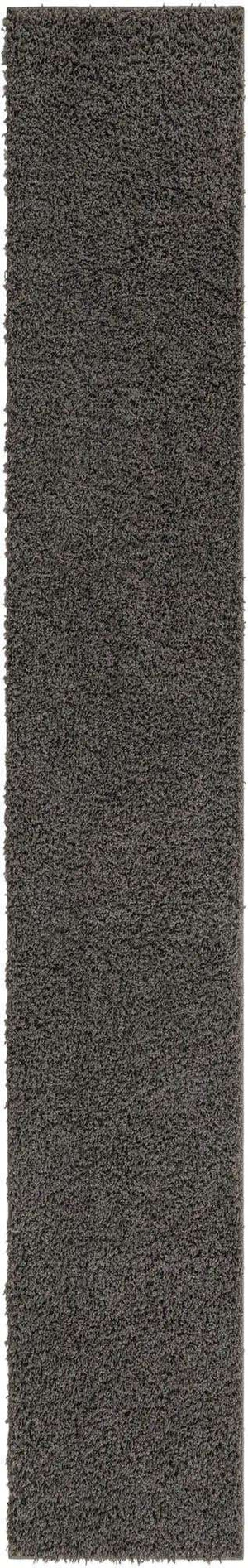 Graphite Gray 2' 7 x 16' 5 Solid Shag Runner Area Rug Thick Soft Touch Fluffy & Plush Shaggy Pile