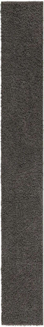 Graphite Gray 2' 7 x 19' 8 Solid Shag Runner Area Rug Thick Soft Touch Fluffy & Plush Shaggy Pile
