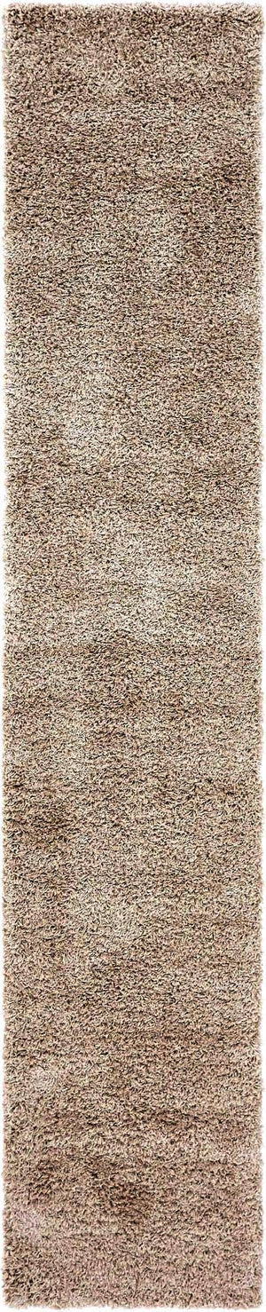 Taupe 2' 7 x 13' 1 Solid Shag Runner Area Rug Thick Soft Touch Fluffy & Plush Shaggy Pile