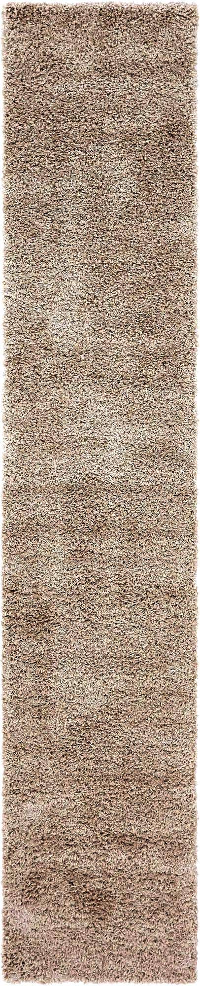 Taupe 2' 7 x 13' 1 Solid Shag Runner Area Rug Thick Soft Touch Fluffy & Plush Shaggy Pile