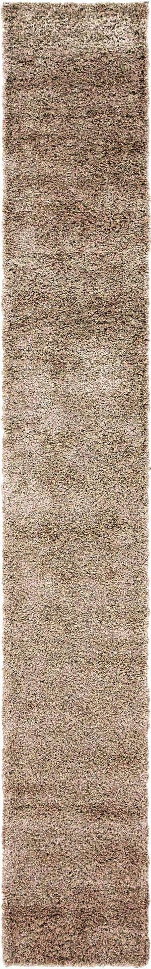Taupe 2' 7 x 16' 5 Solid Shag Runner Area Rug Thick Soft Touch Fluffy & Plush Shaggy Pile