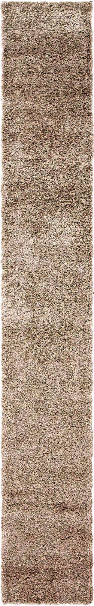 Taupe 2' 7 x 16' 5 Solid Shag Runner Area Rug Thick Soft Touch Fluffy & Plush Shaggy Pile