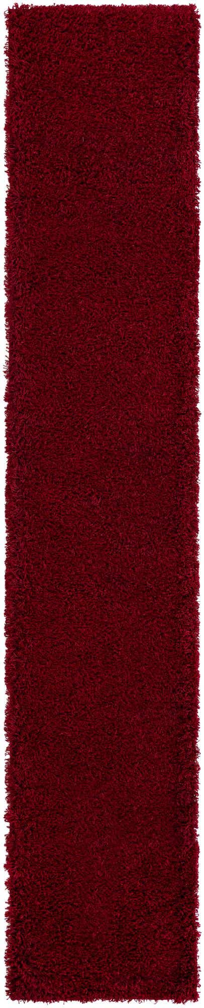Cherry Red 2' 7 x 13' 1 Solid Shag Runner Area Rug Thick Soft Touch Fluffy & Plush Shaggy Pile
