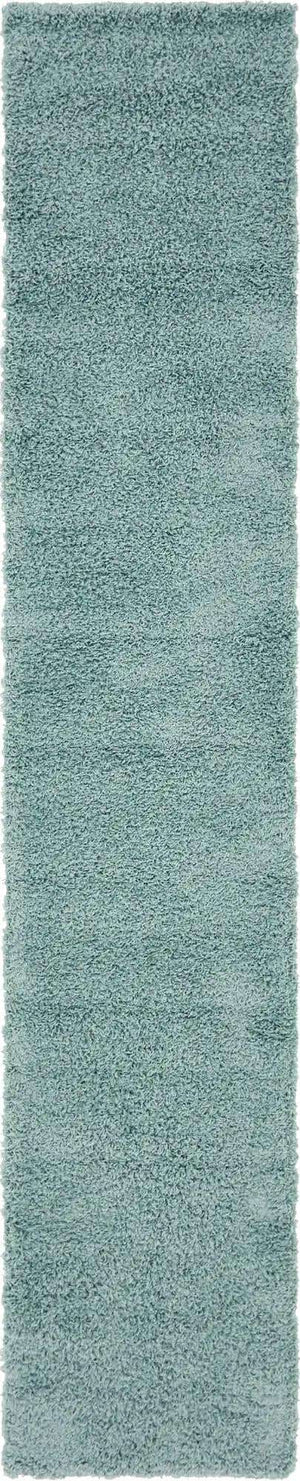 Light Slate Blue 2' 7 x 13' 1 Solid Shag Runner Area Rug Thick Soft Touch Fluffy & Plush Shaggy Pile