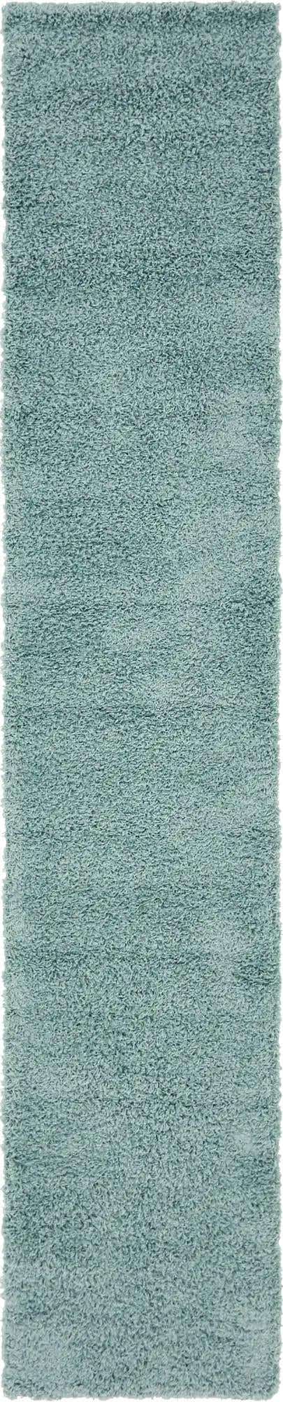 Light Slate Blue 2' 7 x 13' 1 Solid Shag Runner Area Rug Thick Soft Touch Fluffy & Plush Shaggy Pile